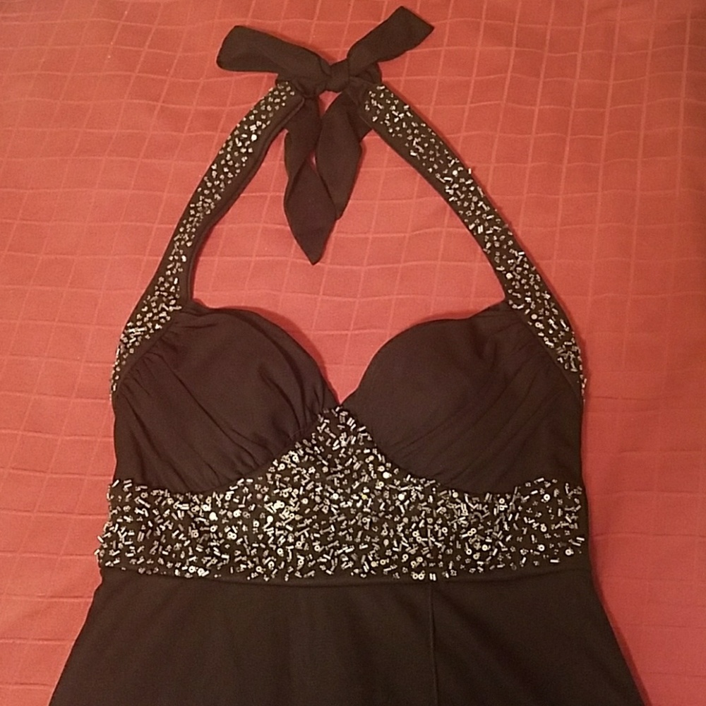 Black sequence dress